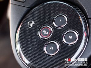 FIAT 500 Gear Panel in Carbon Fiber - White Scorpion  